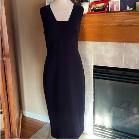 Ted Baker Ted Baker Elegant Astriid Navy Blue Sleeveless Dress Sz US Or Ted Sz 6 - Picture 6 of 8